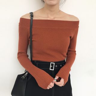 Köp Dute Boatneck Sweater |  YesStyle