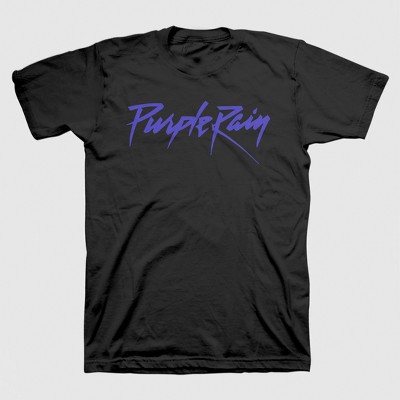 Prince Purple Rain kortärmad grafisk T-shirt för män - Svart : Target