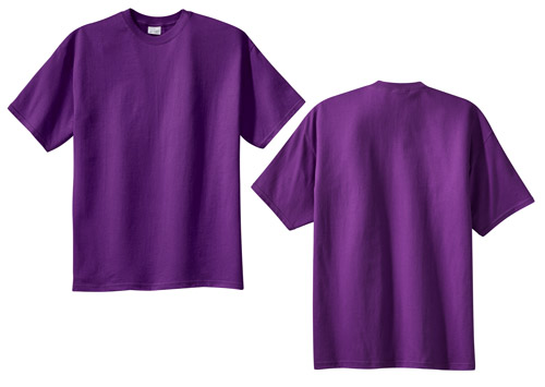 Enkel tom lila T-shirt, kortärmad, bomull