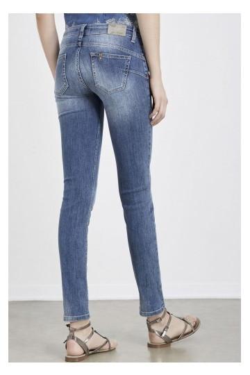 Liu.Jo bottom-up slim leg jeans / lätt tvätt WXX023D3164 |  Enzo och Toto