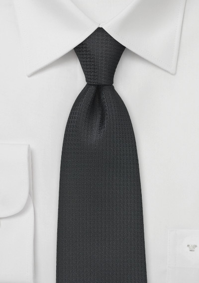 Broderad svart slips för män |  Bows-N-Ties.com