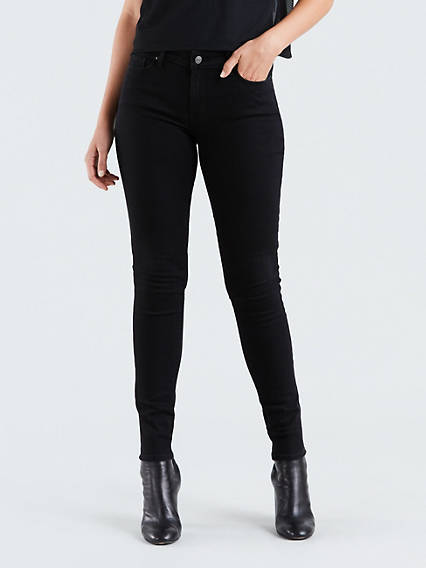 Svarta jeans för kvinnor - slitna, smala och hög midjade jeans |  Levi's® US