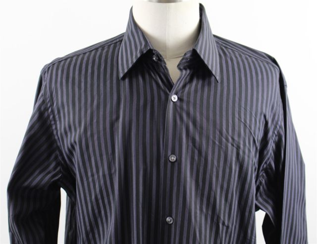 Hugo Boss ENZO US Spread Collar Dress Shirt Herr 16,5 - 36/37 Svart