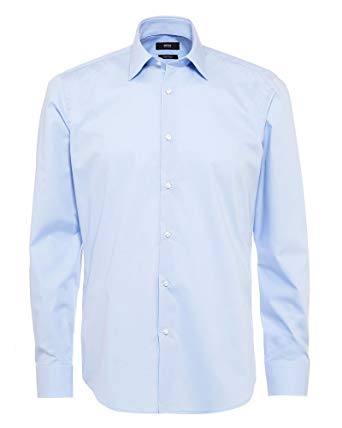 BOSS Hugo Black Classic 'Enzo' Blue Business Shirt: Amazon.co.uk