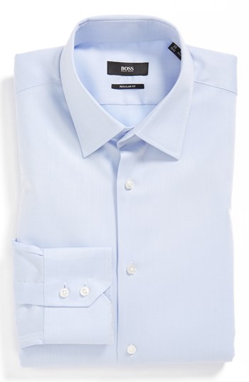 BOSS HUGO BOSS Enzo Easy Iron Regular Fit Dress Shirt Ljus Pastell