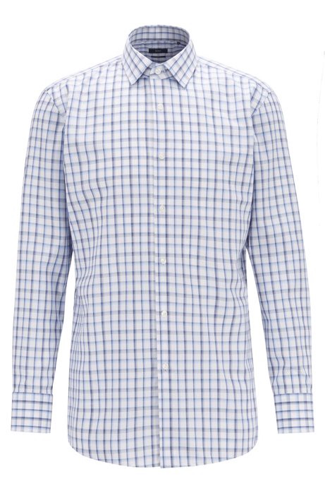 Slim-fit skjorta i Oxford-bomull med Vichy-rut från HUGO BOSS