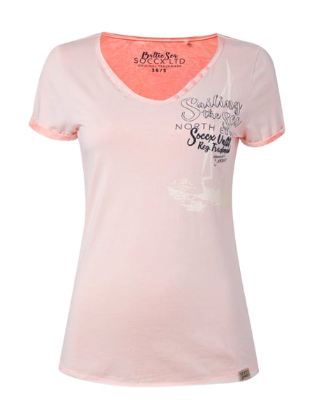 SOCCX T-shirt med Logo-Stickereien i rosa online köp (9466421