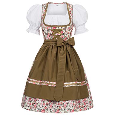 Amazon.com: Gaudi-läder Kvinnors tyska Dirndl Klänning Kostymer för