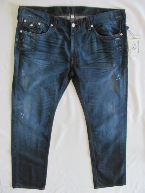 True Religion mäns storlek 44 Flikficka SKINNY Fit denim jeans i