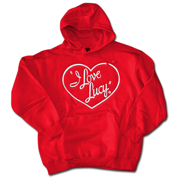 Jag älskar Lucy Röd Hooded Pullover Sweatshirt Hoodie |  LucyStore.com