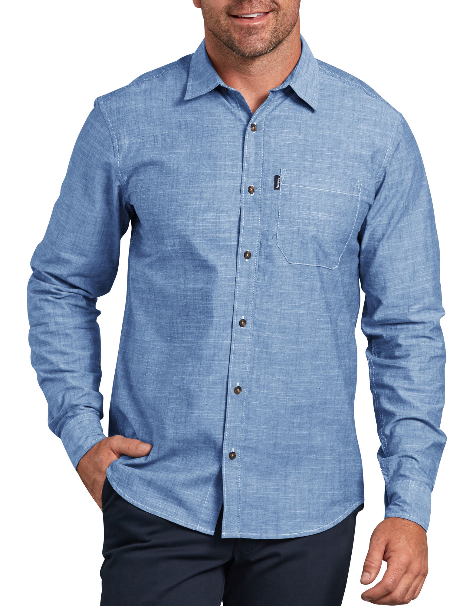 Modern Fit X-Series långärmad Chambray skjorta |  Herrskjortor |  Dickies