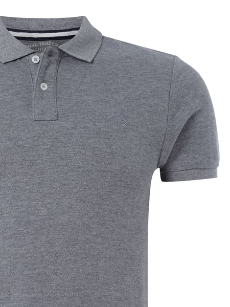 ESPRIT Poloshirt från Baumwoll-Piqué i Grau / Schwarz online köp