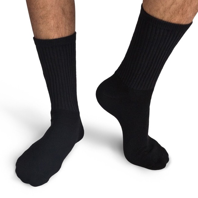 Gildan Herr Svarta Crew Socks GL751 - Evan Webster INK