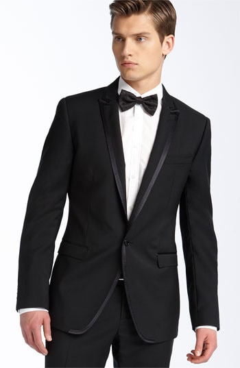 Enkla billiga svarta kostymer för män Bröllop/bal kläder Brudgum smoking