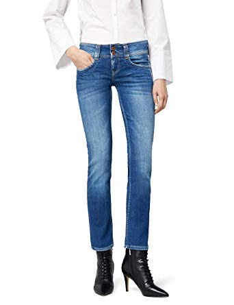 Amazon.com: Pepe Jeans Dam Gen Straight Jeans Blå Storlek 28 Längd
