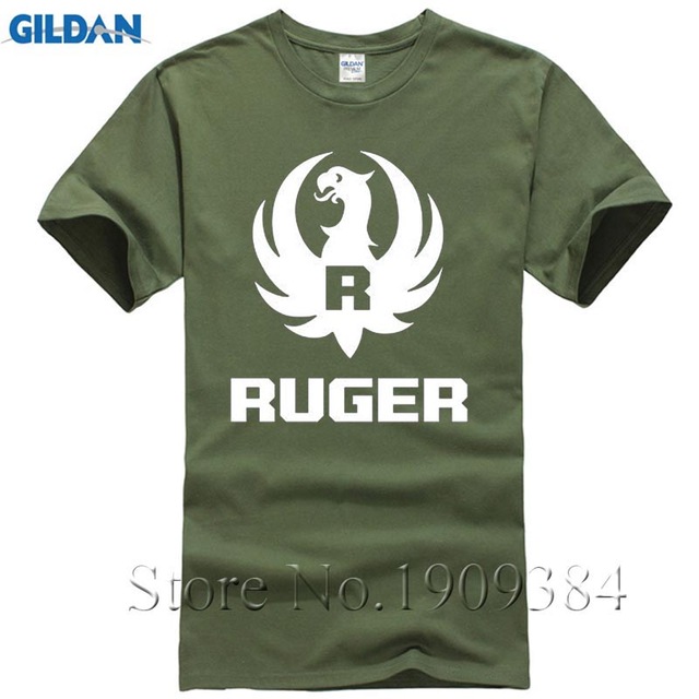 Nya Ruger Logo Shirts Pro Gun Trendiga män Stretch T-shirts i bomull Gun