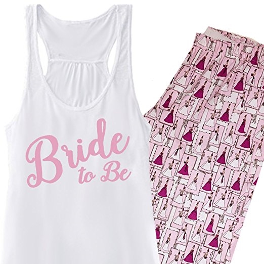 Blushing Bride To Be Pyjamas Set - Rosa, Bride Pyjamas, Bröllopspyjamas