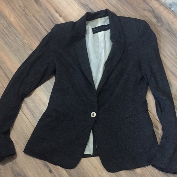 Zara Jackor & kappor |  Jersey Blazer Sz M |  Poshmark