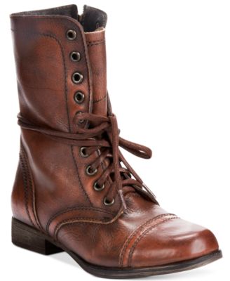 Steve Madden Dam Troopa Combat Boots - Stövlar - Skor - Macy's