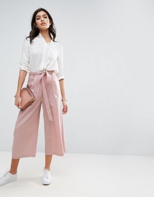 ASOS |  ASOS Linen Culotte Byxor |  -- köp -- 2019 |  Culotte byxor