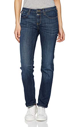 Tom Tailor Alexa raka jeans för kvinnor, blå (Dark Stone Wash Denim