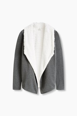 Esprit RI17025_221 - Sweatshirtjacka med gosigt teddyfoder