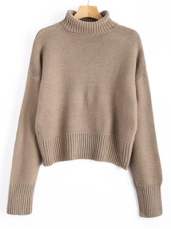 41% RABATT]2019 Turtleneck Sweater I CAMEL ONE SIZE |  ZAFUL