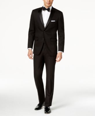 Perry Ellis Portfolio Solid Black Slim-Fit Tuxedo & Recensioner - Kostymer