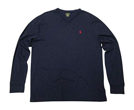 Polo Ralph Lauren Herr V-ringad långärmad T-shirt klassisk passform