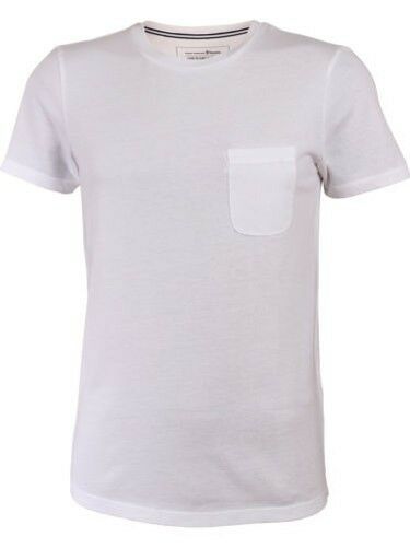 Tom Tailor Denim T-shirt med rund hals för män med bröstficka |  eBay