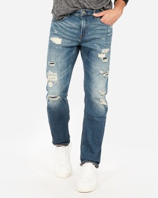 Slim Raight Dark Wash Stretch Jeans |  uttrycka