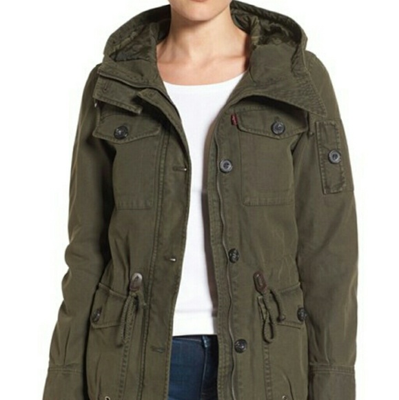 Levi's jackor & kappor |  Drop Levis Nwt Olive Green Military Jacket