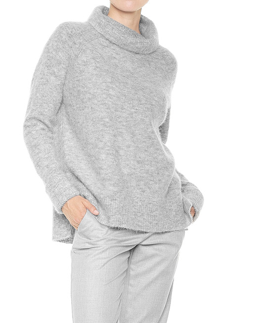 Turtleneck-tröja Plom grey från OPUS |  shoppa dina favoriter online
