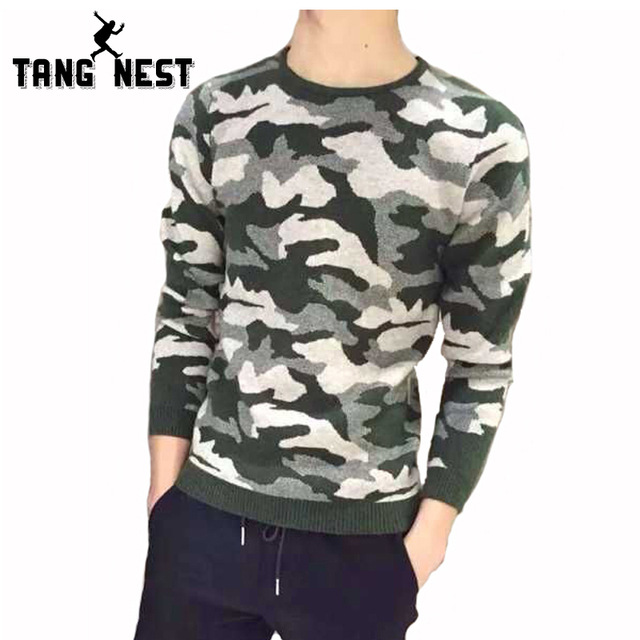 TANGNEST Camouflage Sweater Herr 2019 Höst Vinter Herr Casual