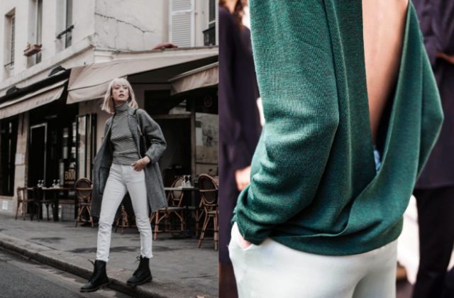 Hur man bär vita byxor på hösten och vintern |  Klä dig som en paris