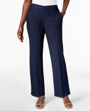 Alfred Dunner Montego Bay Denim Pull-on Byxor |  LookMazing