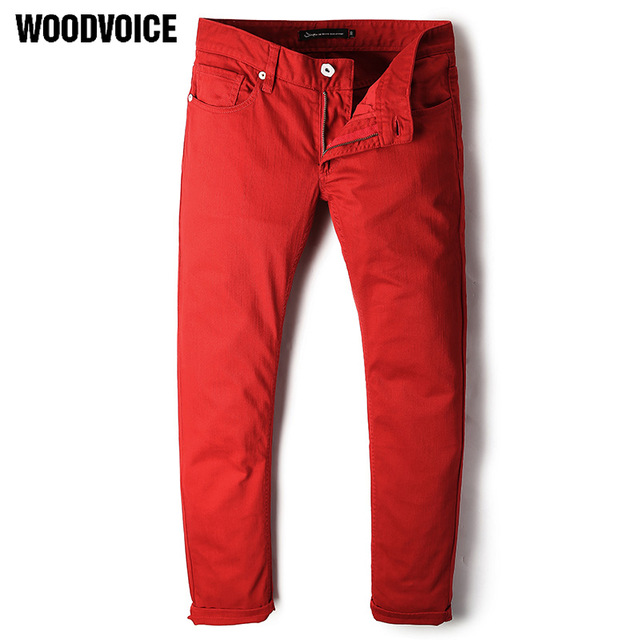 Woodvoice 2019 Denim Herr Jeans Man Klassiska Stretch Jeans Slim Pants