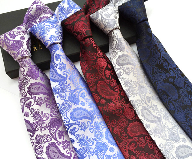 VINCKWTSV varumärke klassiska paisleymönster slipsar för män Bröllopsslips 2017 Nytt mode företagsslips herr