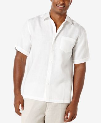 Cubavera kortärmad skjorta i 100 % linne för män - Casual Button-Down