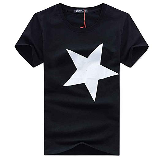 Amazon.com: T-shirts för män Grafiska män Mode bomullsskjortor Star