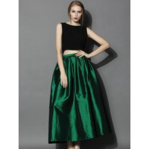 Kjolar |  Smaragdgrön kjol |  Poshmark