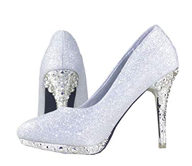 Amazon.com |  getmorebeauty Silver Glitter Paljettklänning för kvinnor