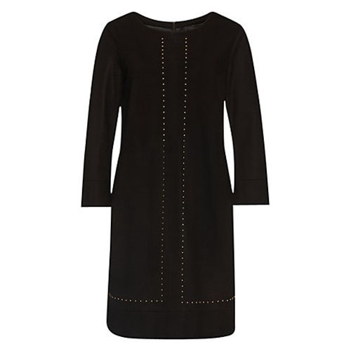 Rb1479797 Marc Cain Kvinnor Kläder Stud Detail Dress Dark Morrow