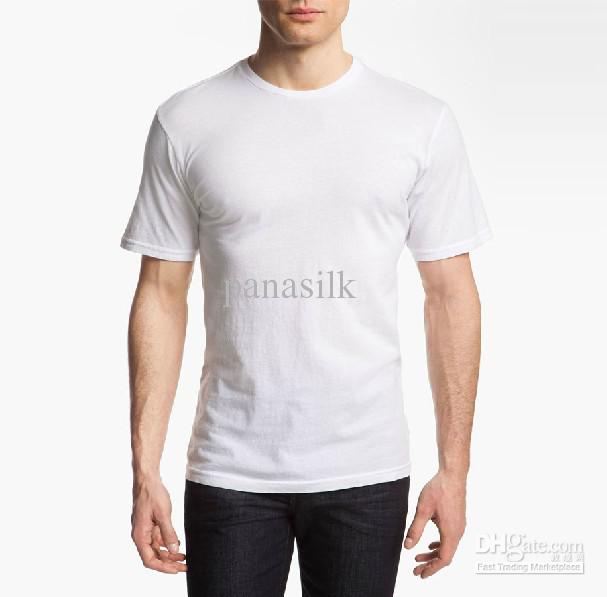 Tunga 100 % sidenstickad T-shirt för män T-shirt med band T-shirt T-shirt för män