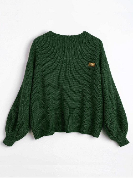 49% RABATT]2019 ZAFUL Oversized Chevron Patches Pullover Sweater In