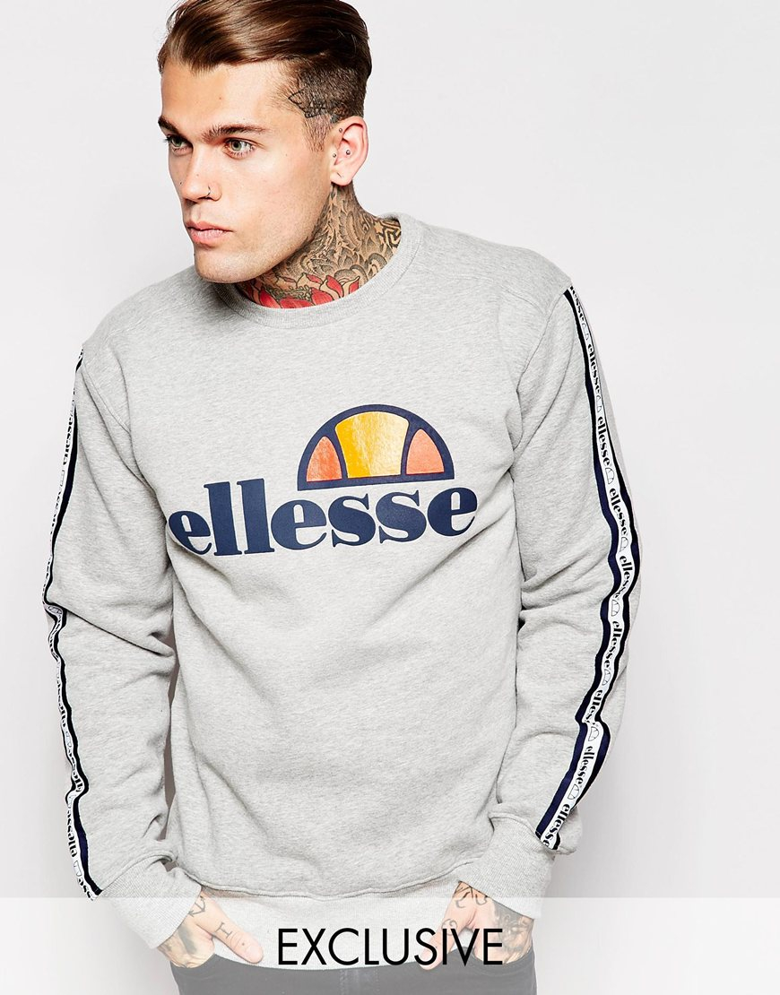 Ellesse Sweaters lyst - ellesse sweatshirt med tejp i grått för män RJOLXBI