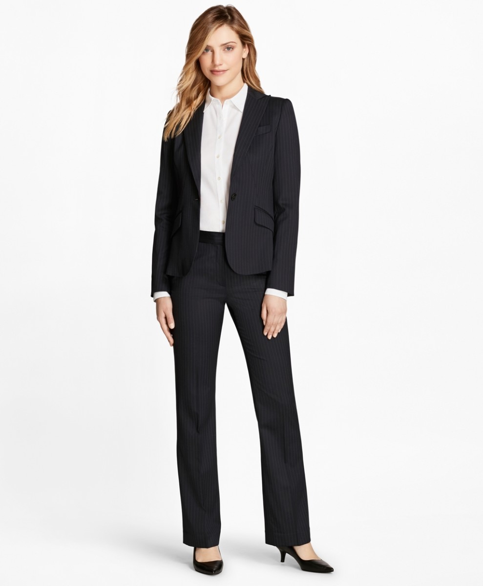 Affärsdräkter för kvinnor brooks brothers suit är ett exempel på en affärsformell outfit för LAPRYOS