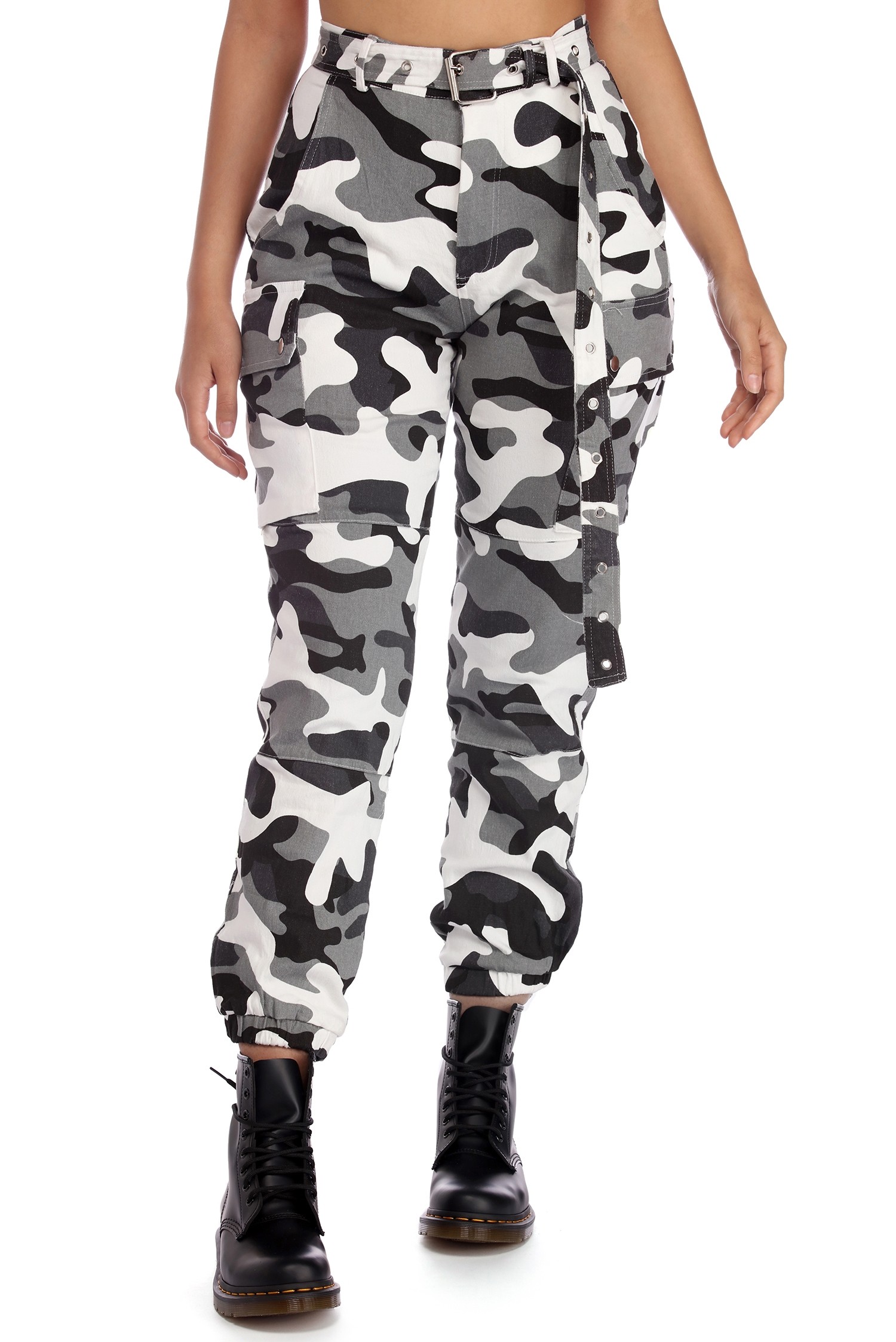 Camouflage Pants slutförsäljning- spänna upp camo cargo byxor KICCHBG