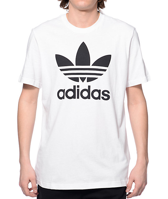 ADIDAS T-SHIRTS adidas originals trefoil vit t-shirt ... WWEEVUS