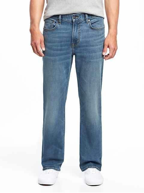 Loose Fit Jeans för män lösa inbyggda flexjeans för män IMBDRVI